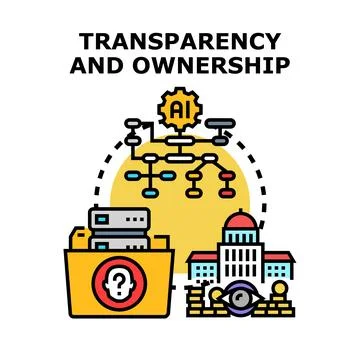 Ai transparency and ownership in data management and regulation Stock Illustration