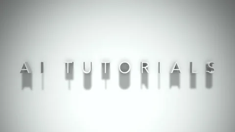 Ai tutorials 3D title animation with shadows on a white background Stock Footage 298004384