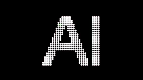 AI type animation on black background 스톡 동영상 342321651