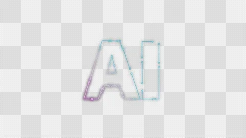 AI Typography icon animation,Artificial Intelligence typography motion graphics, 動画素材 238763137