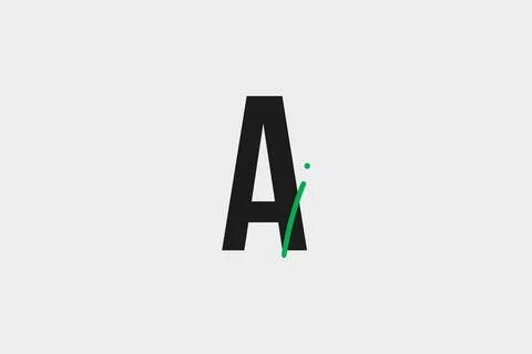 Ai typography text vector logo design. A and i iconic brand logo design Stock-Illustration