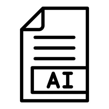AI Vector Icon Design Illustration Stock Illustration