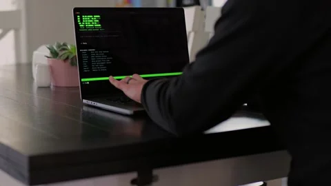 AI Vibe Coder Builds Billion Dollar Apps at Home Stock Footage 332567665