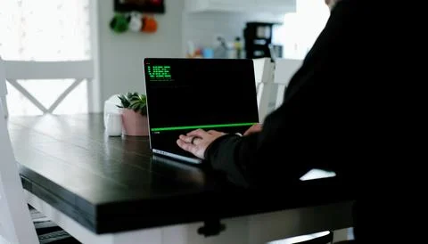 AI Vibe Coder Builds Billion Dollar Apps at Home Stock Photos