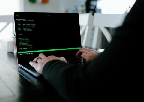 AI Vibe Coder Builds Billion Dollar Apps at Home Stock Photos
