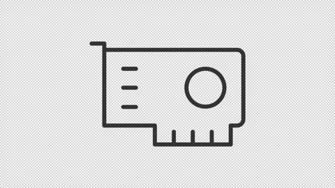 AI video card ui icon line animation Stock Footage 321855887