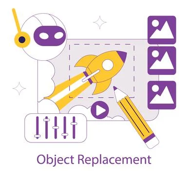 Ai for video creation2. Flat Vector Illustration Stockillustratie