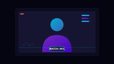 AI Video Interview Analysis with Real-time Candidate Evaluation Bars and Co.. Stock-Footage 346130288