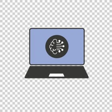 AI Virtual Assistant Voice Recognition on Laptop with Neural Network Brain 스톡 일러스트