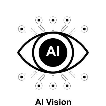 Ai vision vector icon design. Stock Illustration
