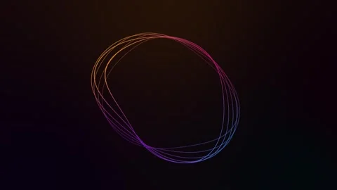 AI voice assistant with gradient colors on dark background for chatbot visuals Stock Footage 340515834