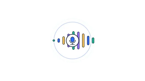 Ai voice assistant wave Stock Footage 340234083