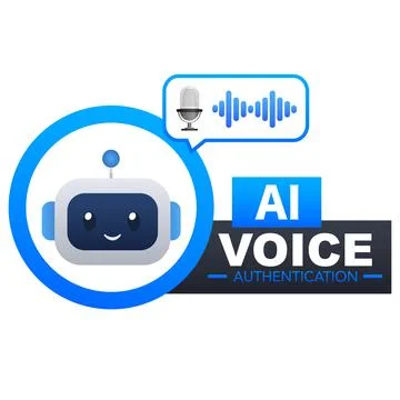 AI voice authentication interface. vector illustration イラスト素材