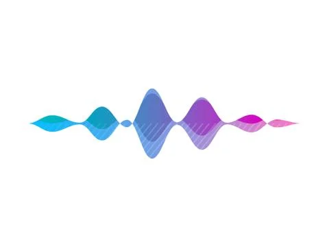 Ai voice smart recognition wave app icon Illustrazione stock