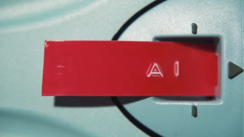 "AI" was printed on a sticker 스톡 동영상 257659764