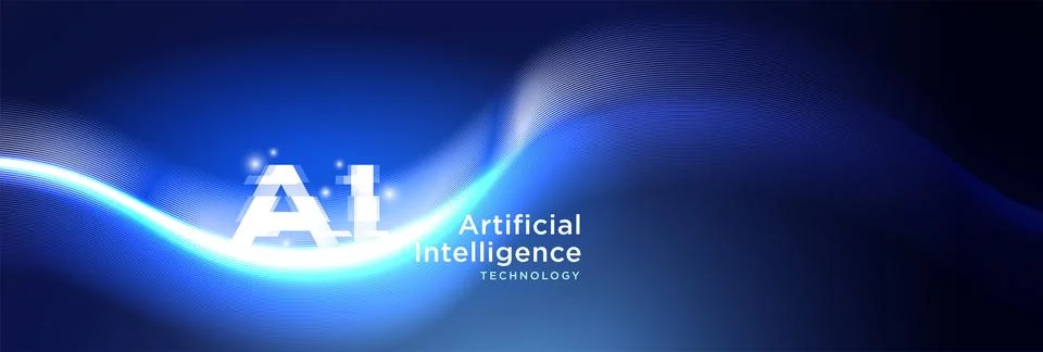 AI Wave Motion Abstract Technology Background イラスト素材