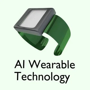 AI Wearable Technology concept Stock Illustration