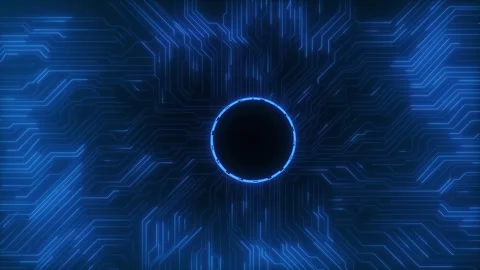 AI web network, technology circuit board Advanced Technology Visualization CPU Stock Footage 246683307