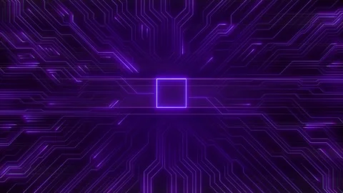 AI web network, technology circuit board Advanced Technology Visualization CPU Stock Footage 246854129