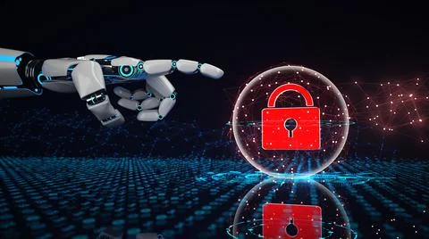 AI Web Security Stock Illustration