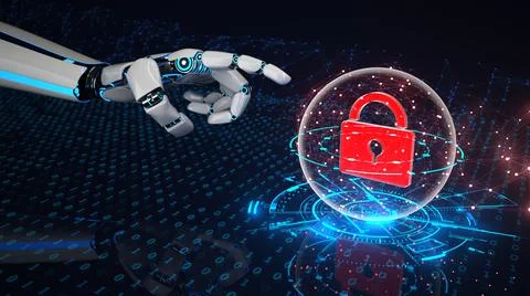 AI Web Security Illustrazione stock