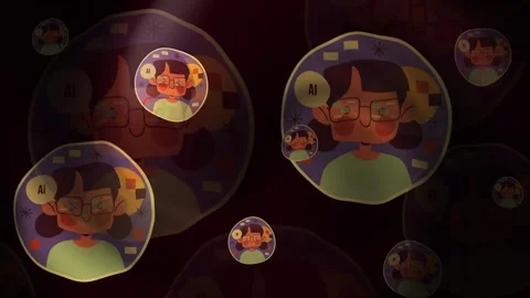 AI Woman Background Loop Stock Footage 309446817