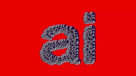 AI Word Abstract 3D Letters Dark Blue Crystal Relief on Red Background Seamless  Stockbeeldmateriaal 338308679