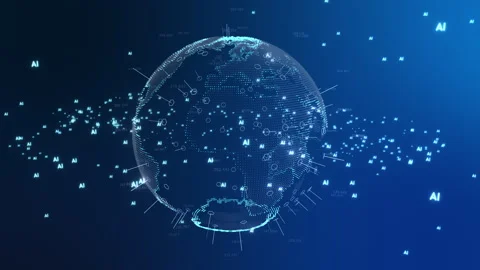 AI world 01 Stock Footage 305476745