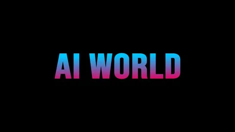 Ai world animation text Stock Footage 329384545