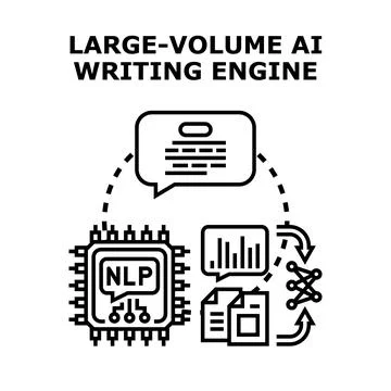 Ai writing engine processing language for content creation イラスト素材