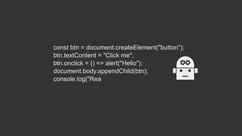 AI Writing JS (JavaScript) Code Concept - 7.5% gray 動画素材 332151374