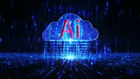 AI(Artificial Intelligence) concept.Cloud computing.Artificial Intelligence  Stock Footage 138541839