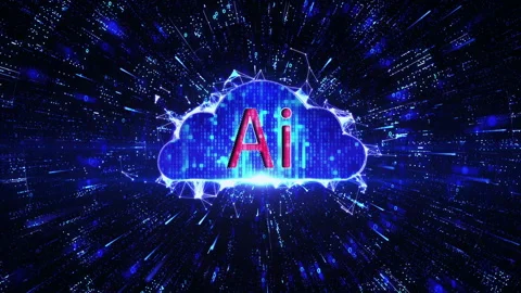 AI(Artificial Intelligence) concept.Cloud computing.Artificial Intelligence  Stock Footage 138544359