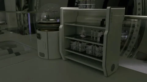 AIassisted diagnostic system housed within secure analysis chamber Stock Footage 333555358