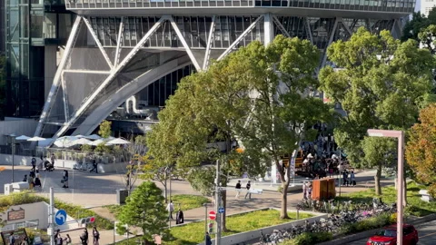 Aichi, Japan - January 2023, Views of people enjoying Nagoya TV Tower landmark Vídeo Stock 243652053
