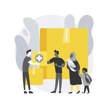 Aid to disadvantaged groups abstract concept vector illustration. Stockillustratie