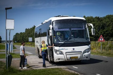 Aid groups stop services at Ter Apel asylum center over security concerns, Nethe Stock Photos