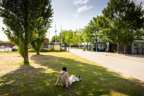 Aid groups stop services at Ter Apel asylum center over security concerns, Nethe Stock Photos