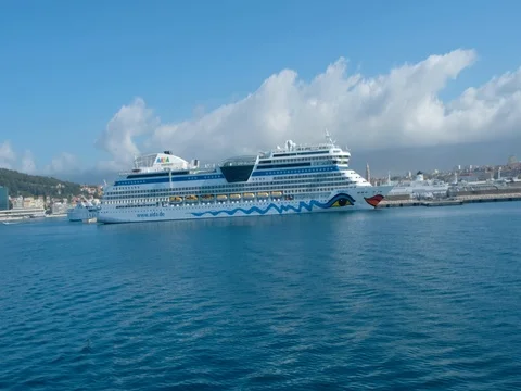 Aida cruising ship Split Stock Footage 76325501