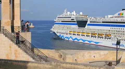 AidaMar in Valletta, Malta Stock Footage 42804254