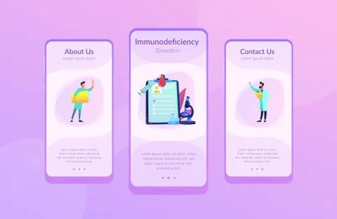 AIDS app interface template. Stock Illustration