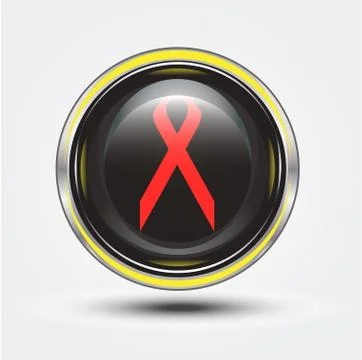 Aids button Stock Illustration