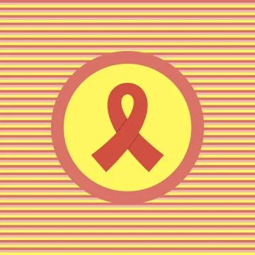 AIDS color flat icon Stock Illustration