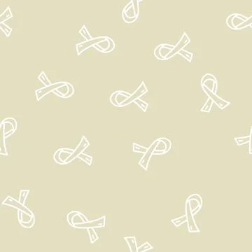 Aids day line vector seamless pattern Stock Illustration