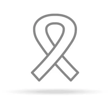AIDS Icon In Trendy Thin Line Style Isolated On White Background. Medical Symbol Stock Illustration
