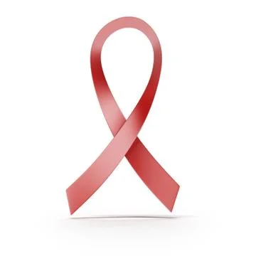 Aids red ribbon 库存插图