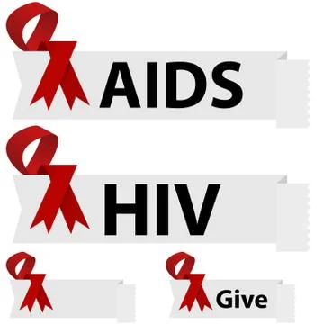AIDS Ribbon Stock Illustration