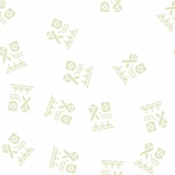 Aids social problem glyph seamless pattern Stock Illustration