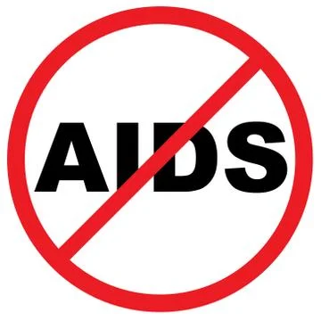 AIDS warning sign Illustrazione stock