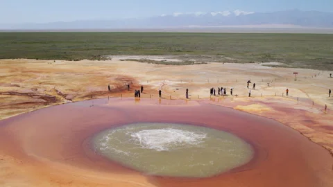 Aikeng Spring &amp;quot;Eye of the Devil&amp;quot; and Kunlun Snow Mountains Vidéo 342149077